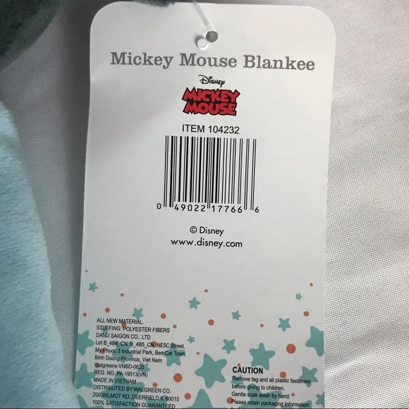 Disney Mickey Mouse Plush Soft Blankee - Picture 3 of 9